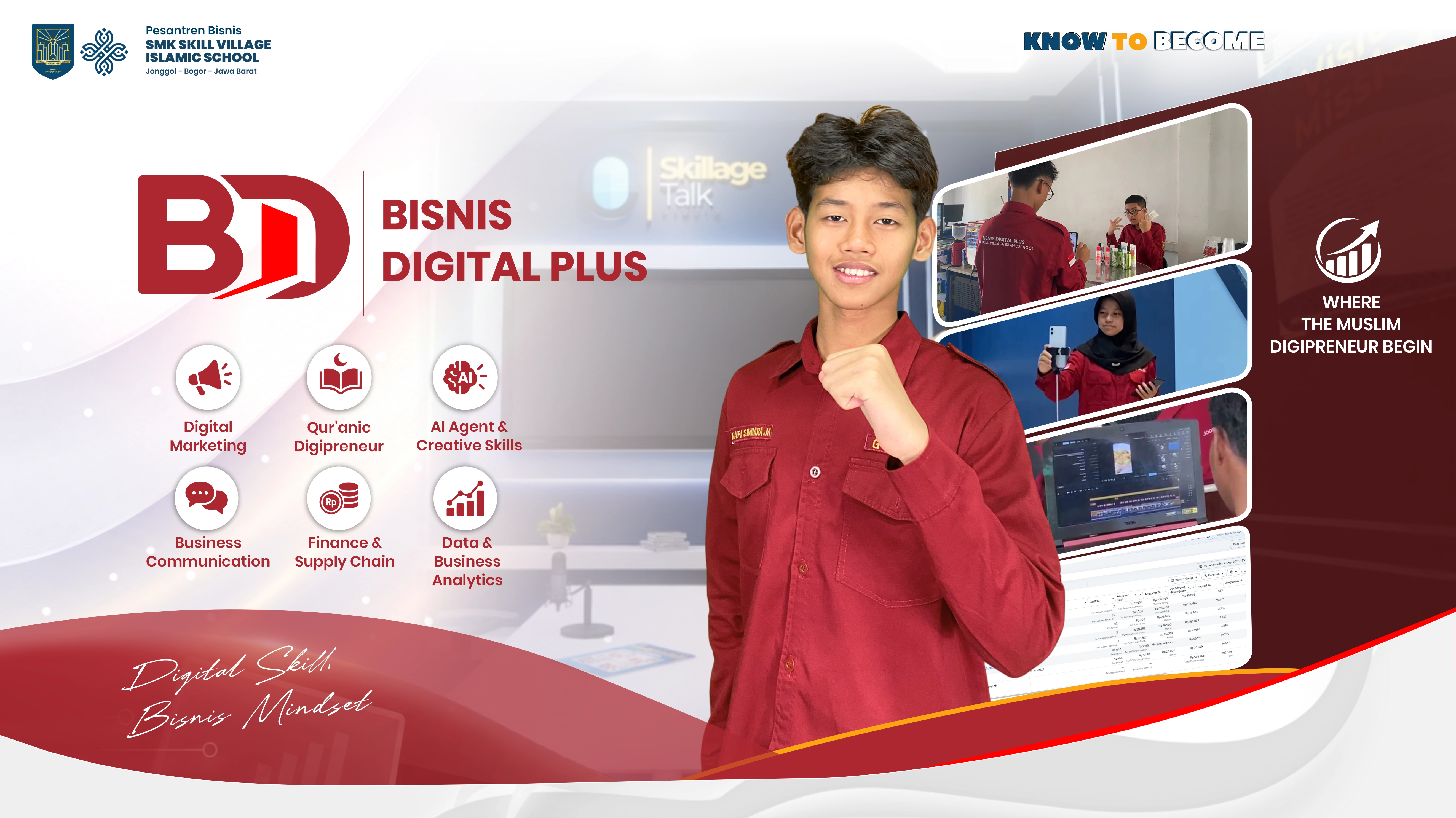 Banner Jurusan Bisnis Digital Plus SMK Skill Village Islamic School