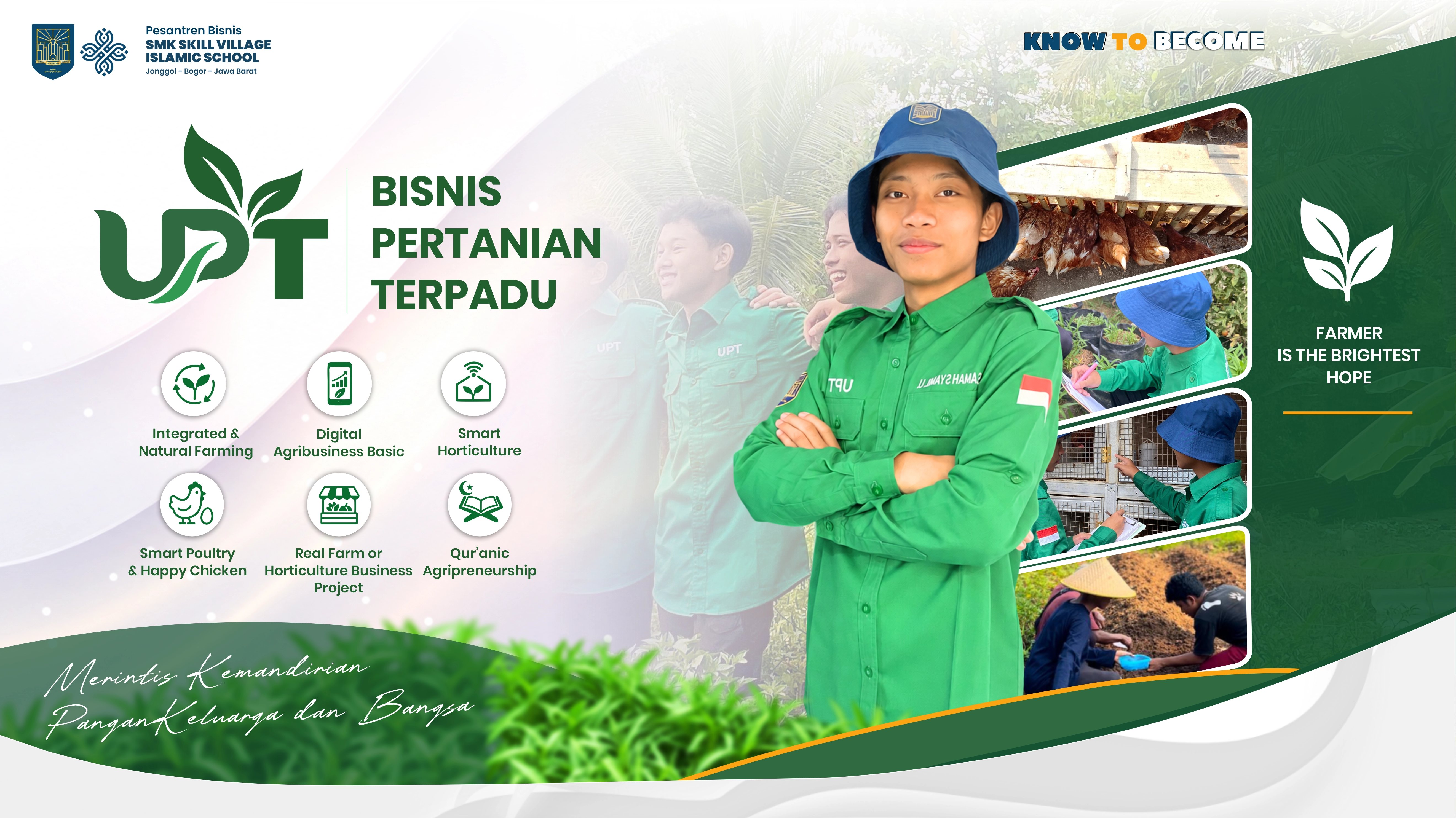 Banner Bisnis Pertanian Terpadu UPT Plus SMK Skill Village Islamic School