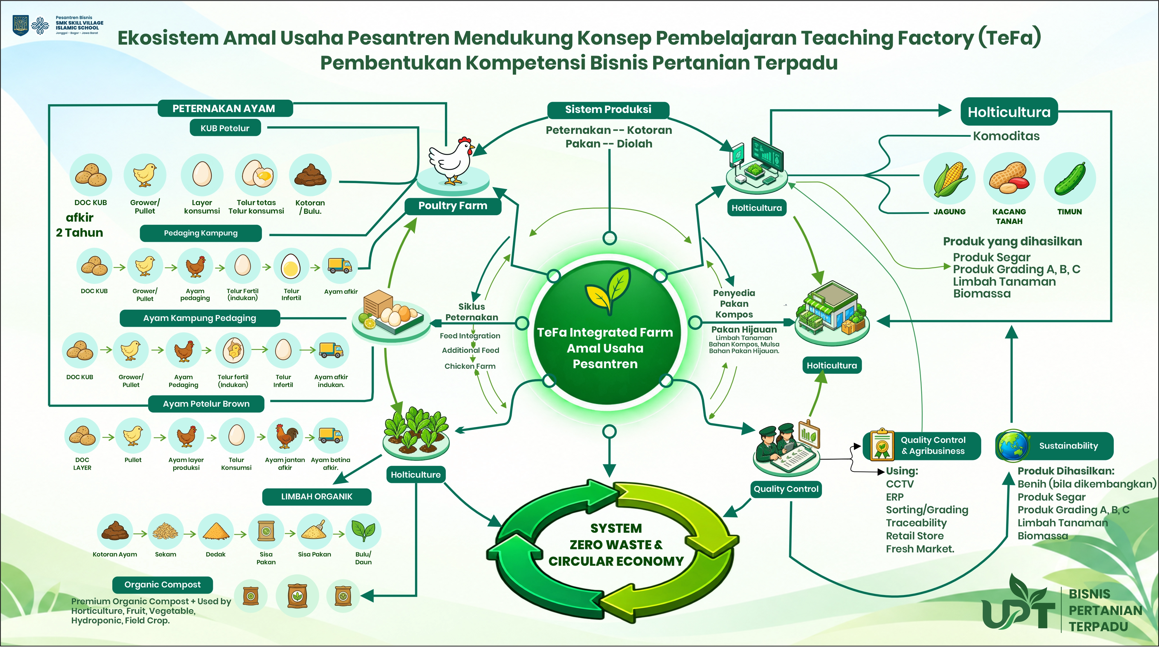 Ekosistem Teaching Factory Amal Usaha Pesantren UPT Plus